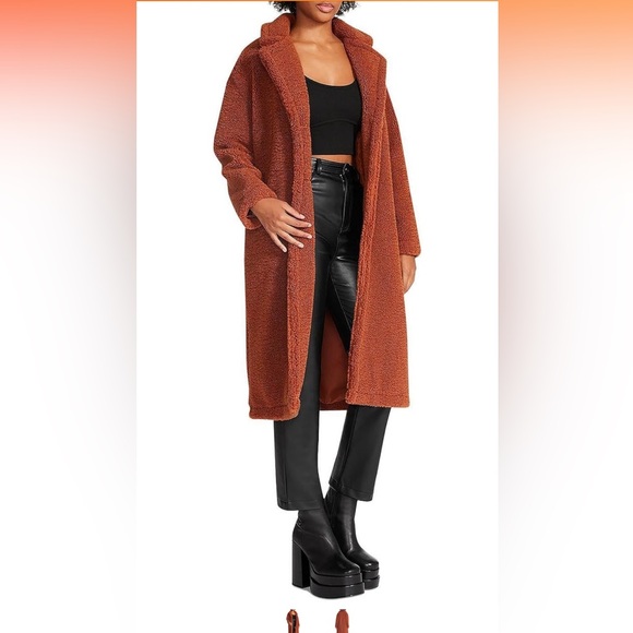 Steve Madden Saide Sherpa Teddy Coat - Picture 1 of 7
